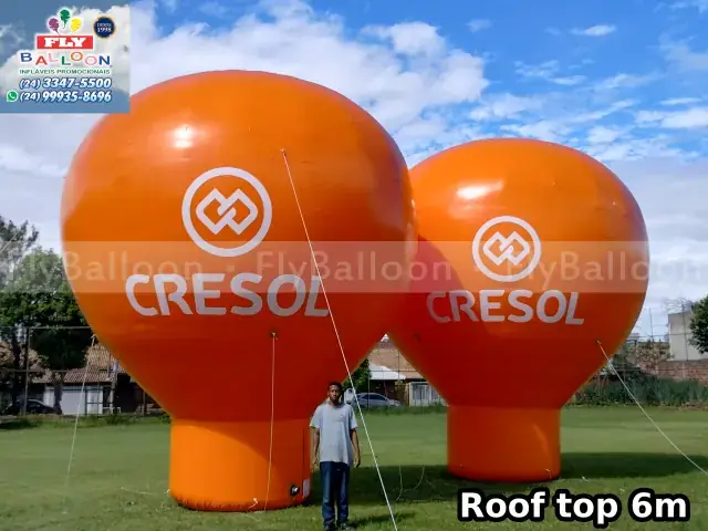 Balões infláveis gigantes promocionais Roof Top para Cresol